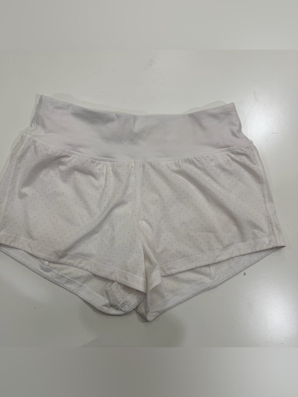 lululemon athletica White Perforated Stretch Lounge Shorts